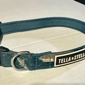 Tella & Stella Blue Shark Dog Collar